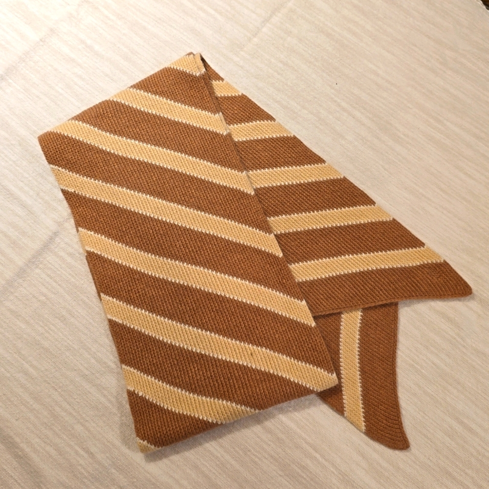 Lauren Ralph Lauren Rabbit Hair Stripped Scarf - LIKE NEW